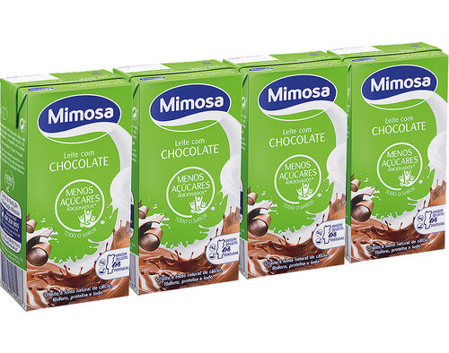LEITE MIMOSA COM CHOCOLATE 4X200ML image number 0
