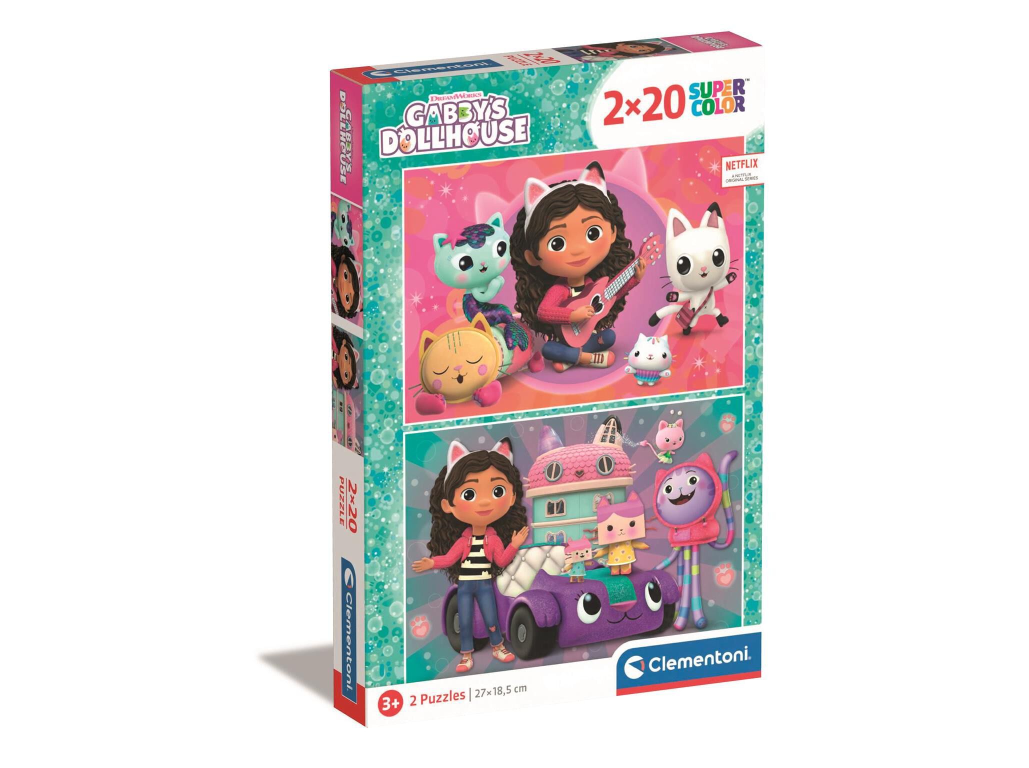 PUZZLE CLEMENTONI GABBY'S DOLLHOUSE 2X20 PE&Ccedil;AS