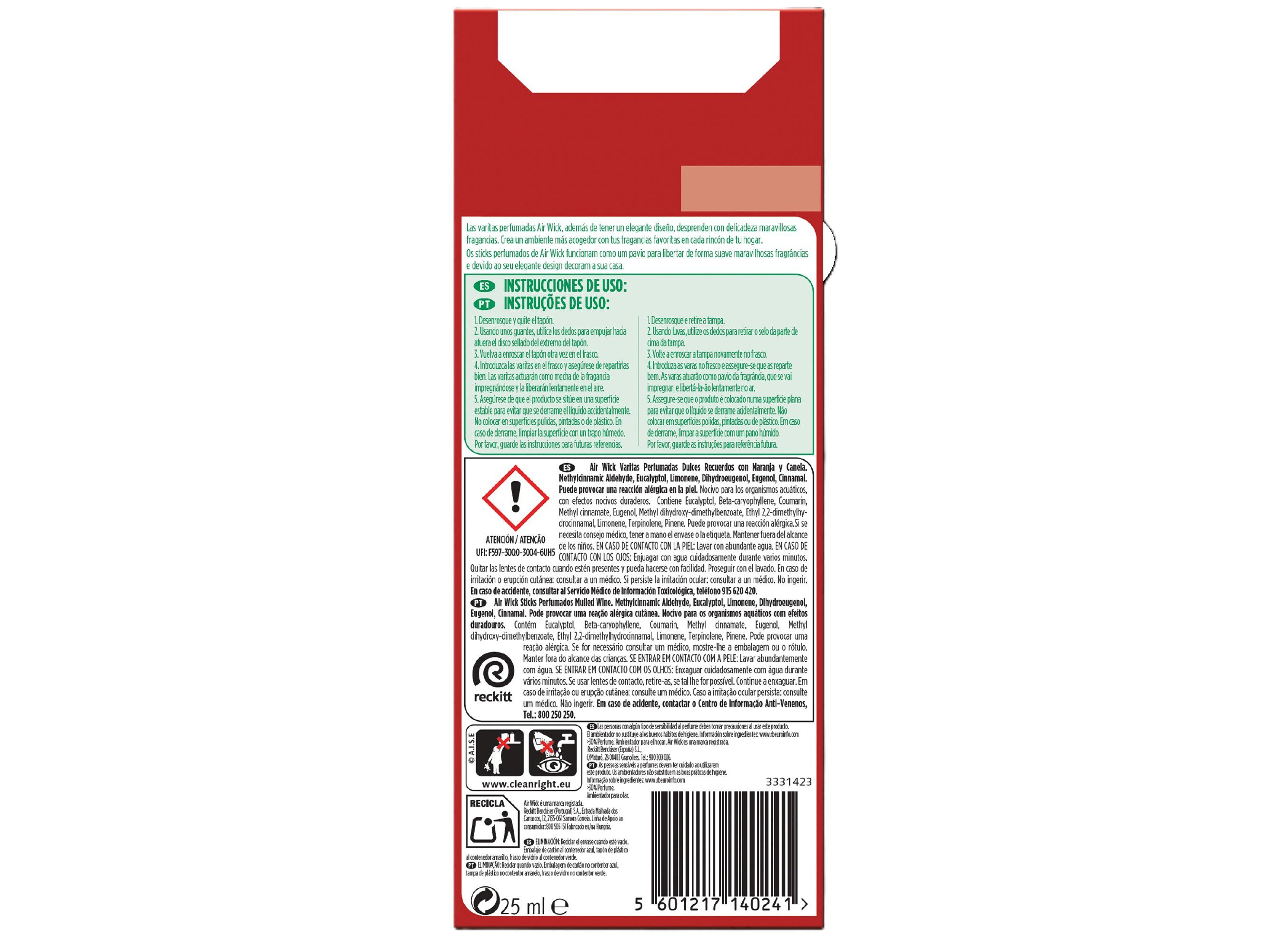 AMBIENTADOR STICKS AIRWICK MULLED WINE 1UN image number 1