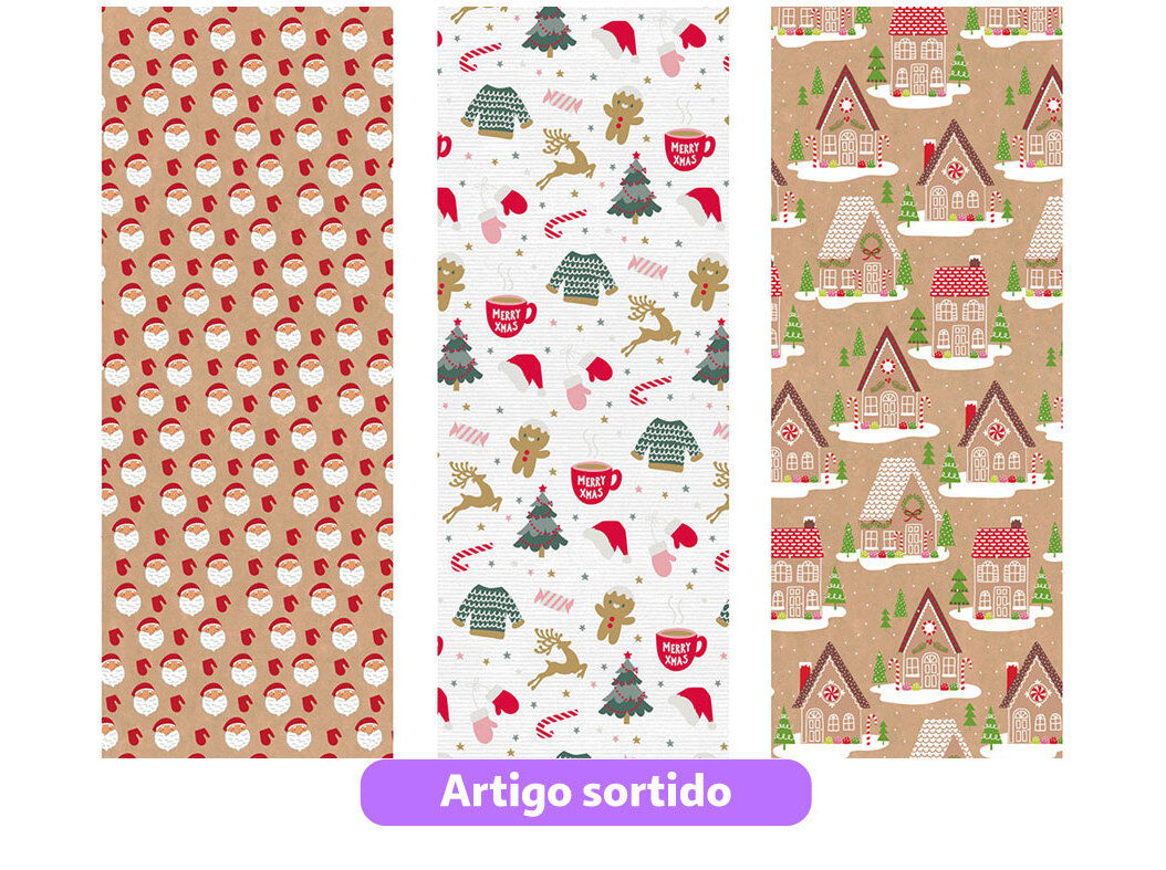 ROLO PAPEL EMBRULHO AUCHAN 5M MODELOS SORTIDOS image number 0