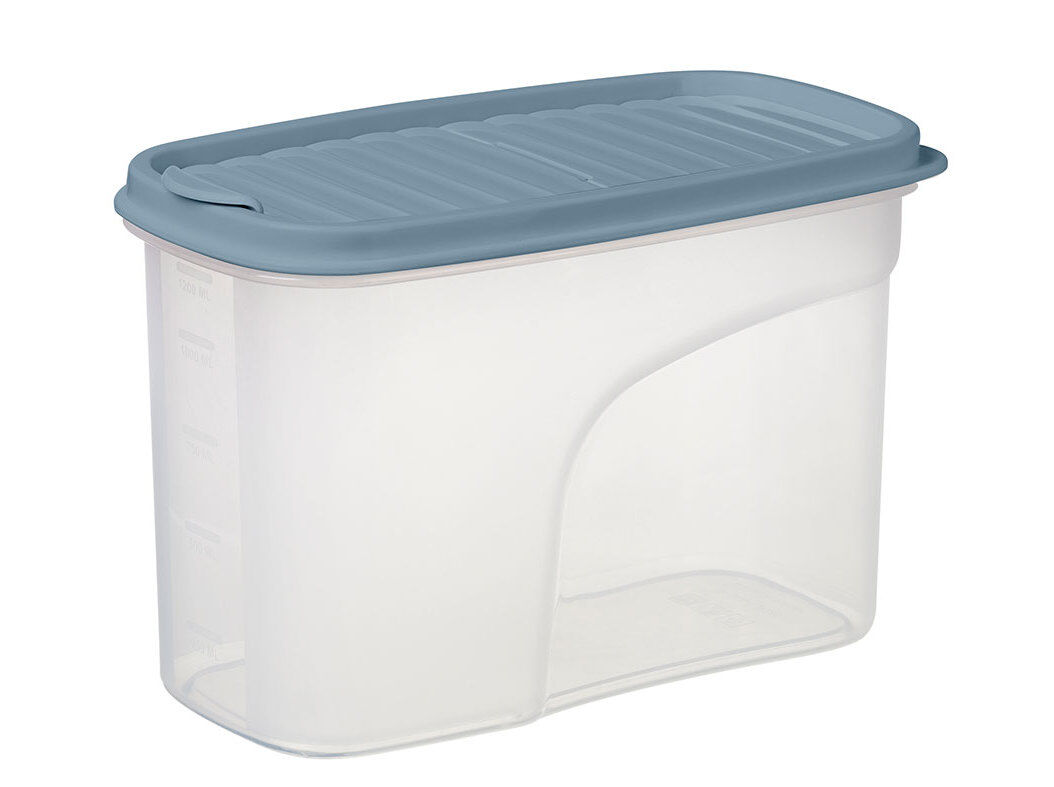 CAIXA EM PL&Aacute;STICO OVAL ACTUEL TRANSPARENTE / AZUL 1.2L image number 0