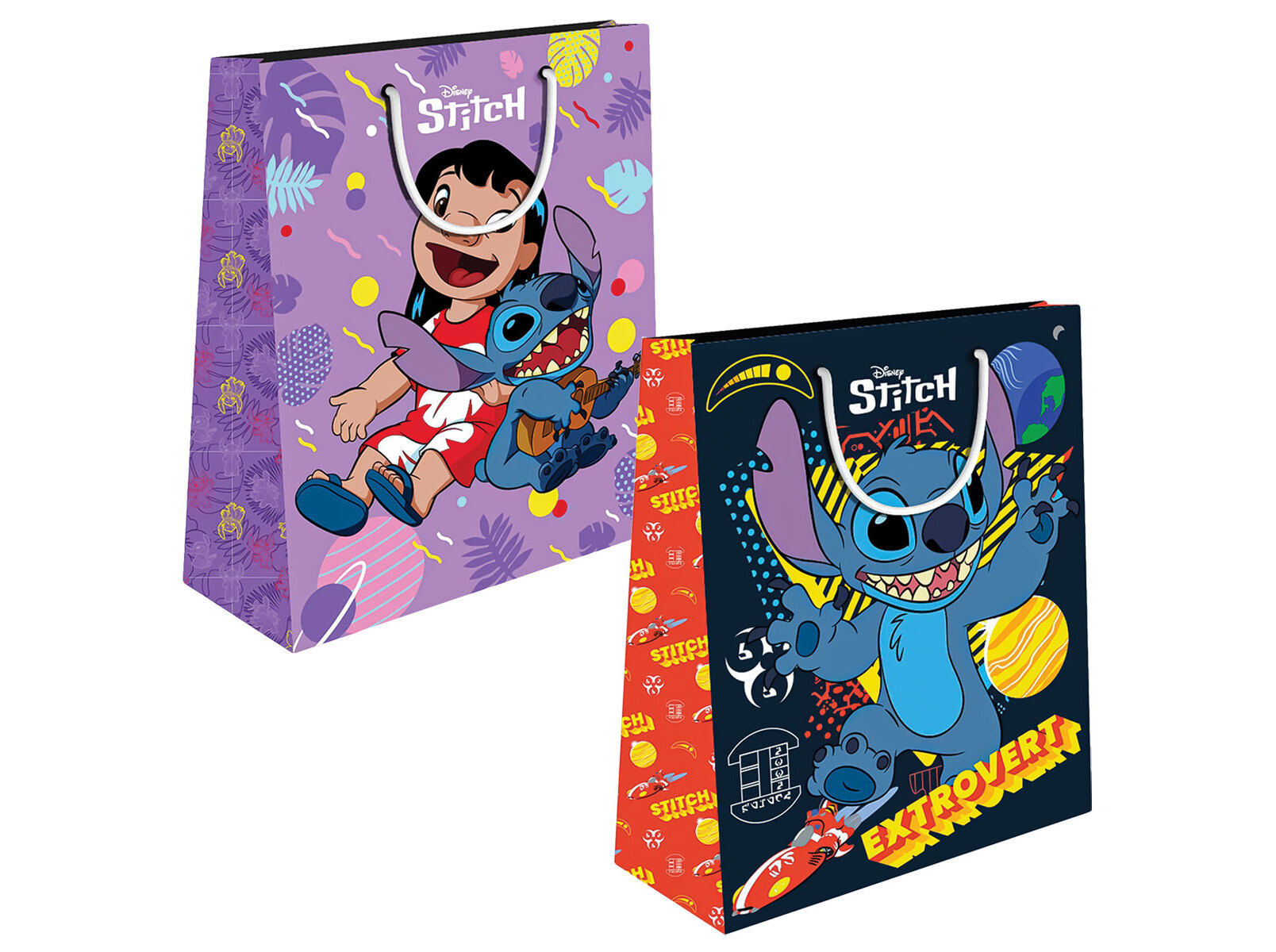 SACO PRESENTE STITCH PEQUENO 18X23X11CM MODELOS SORTIDOS image number 1