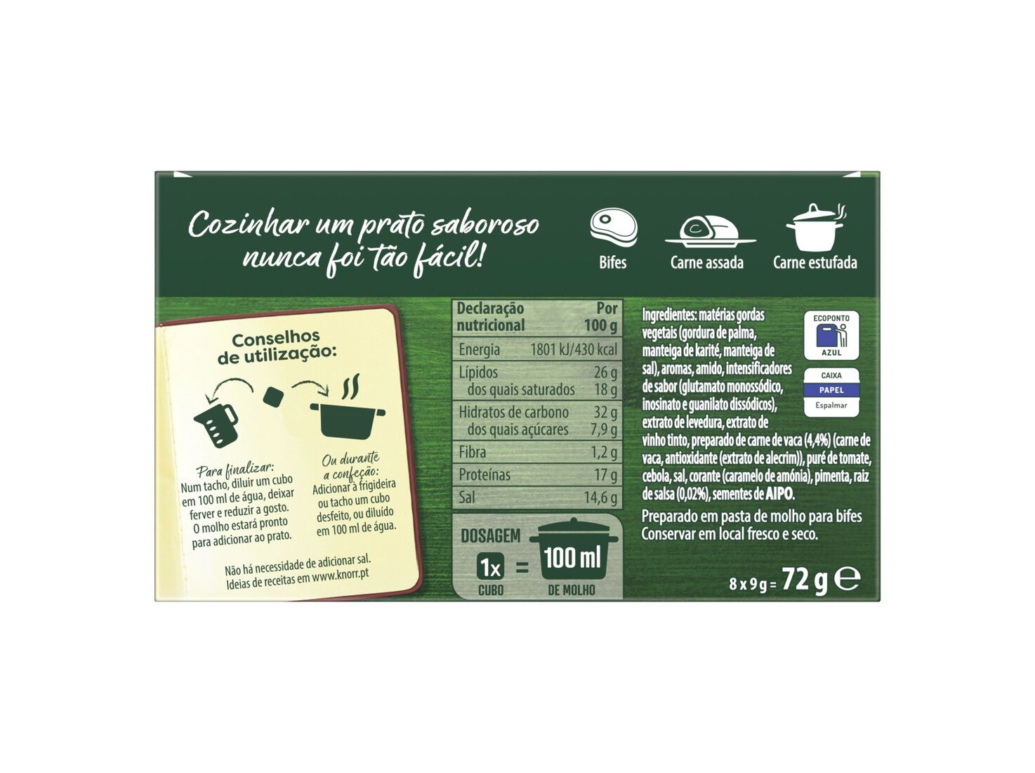 MOLHO KNORR BIFES 8 CUBOS 72G image number 2