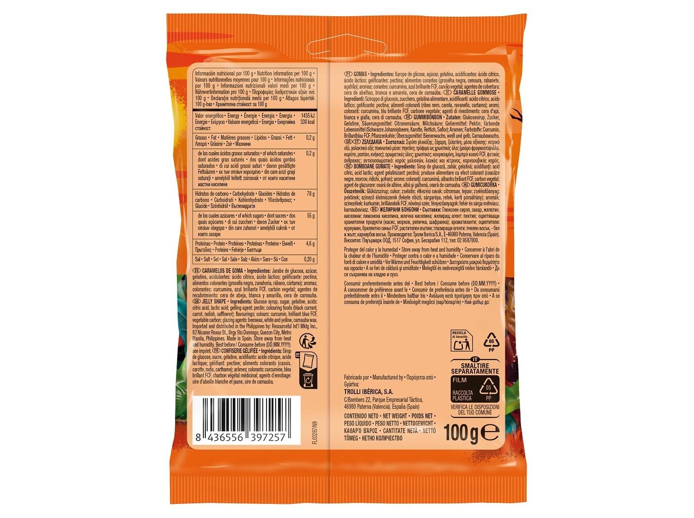 GOMAS TROLLI HORROR PARTY 100G image number 1