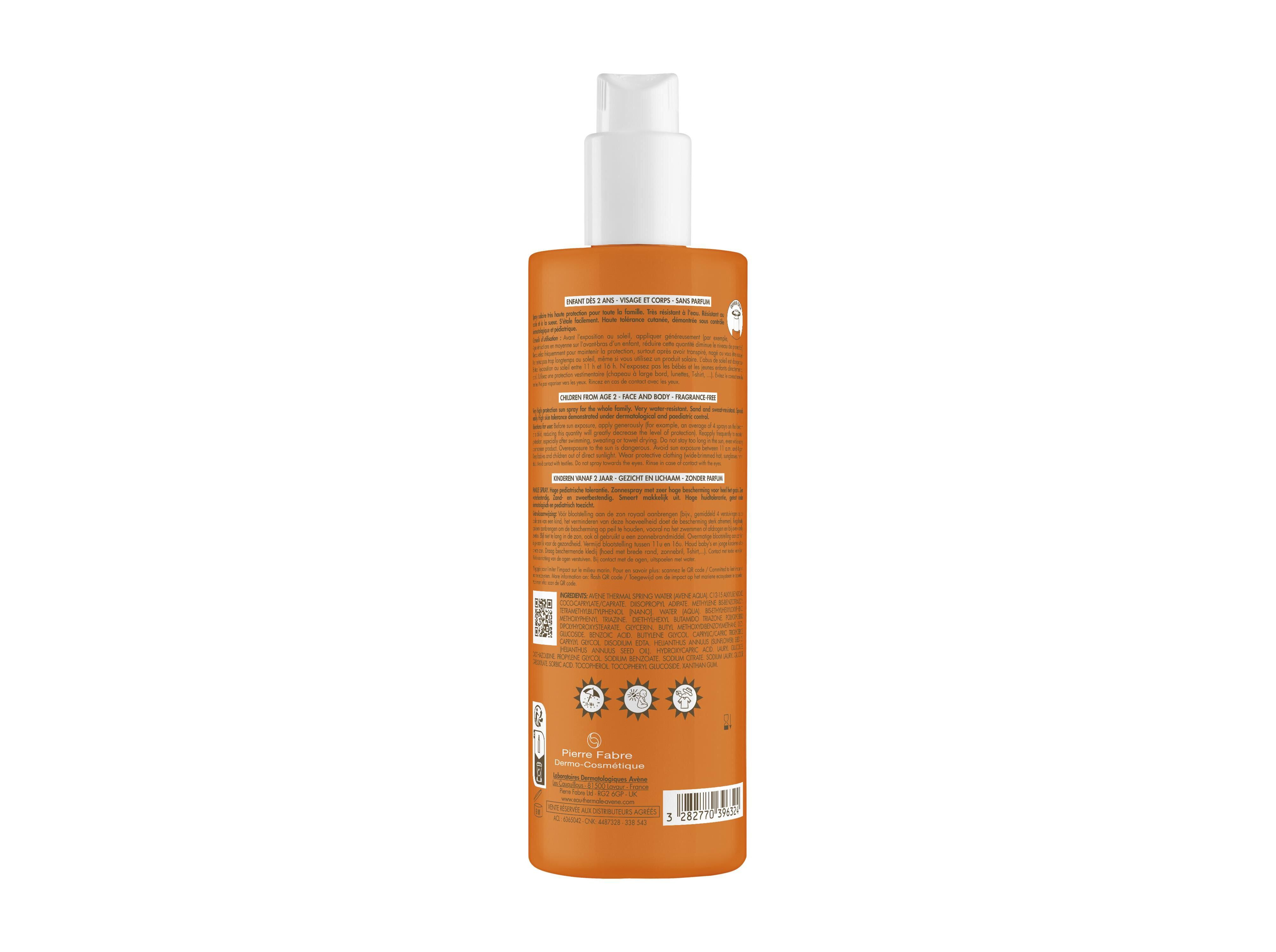 SPRAY SOLAR AVENE CRIAN&Ccedil;A SPF50+ 400ML image number 1