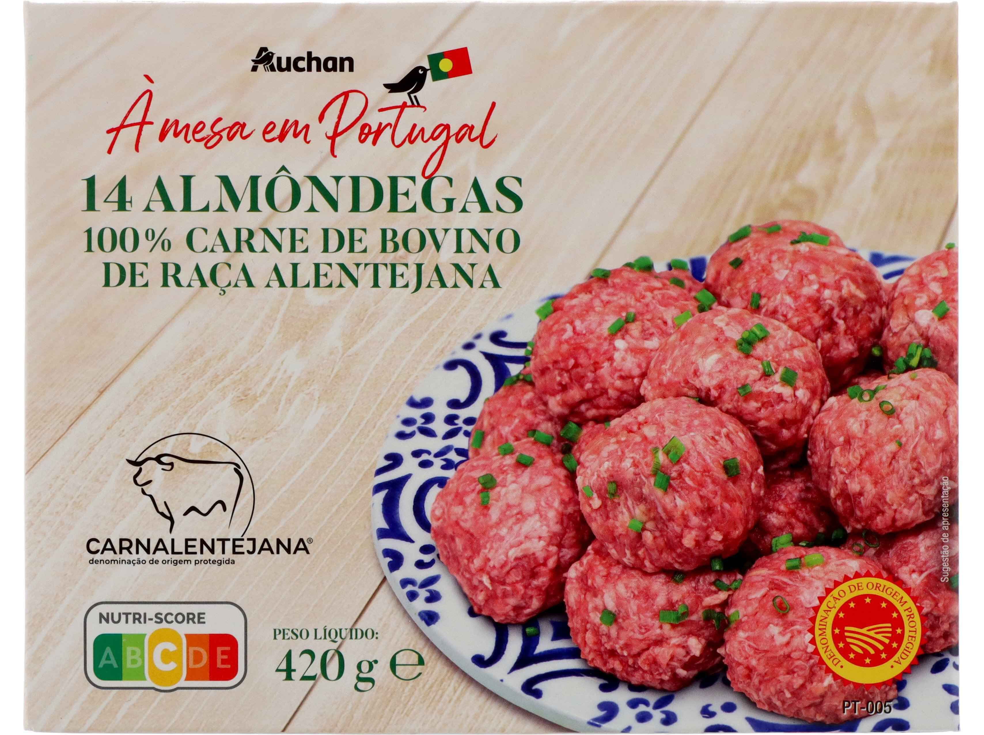 ALM&Ocirc;NDEGAS DOP AUCHAN 100%BOVINO ALENTEJANO 14UN 420G image number 0