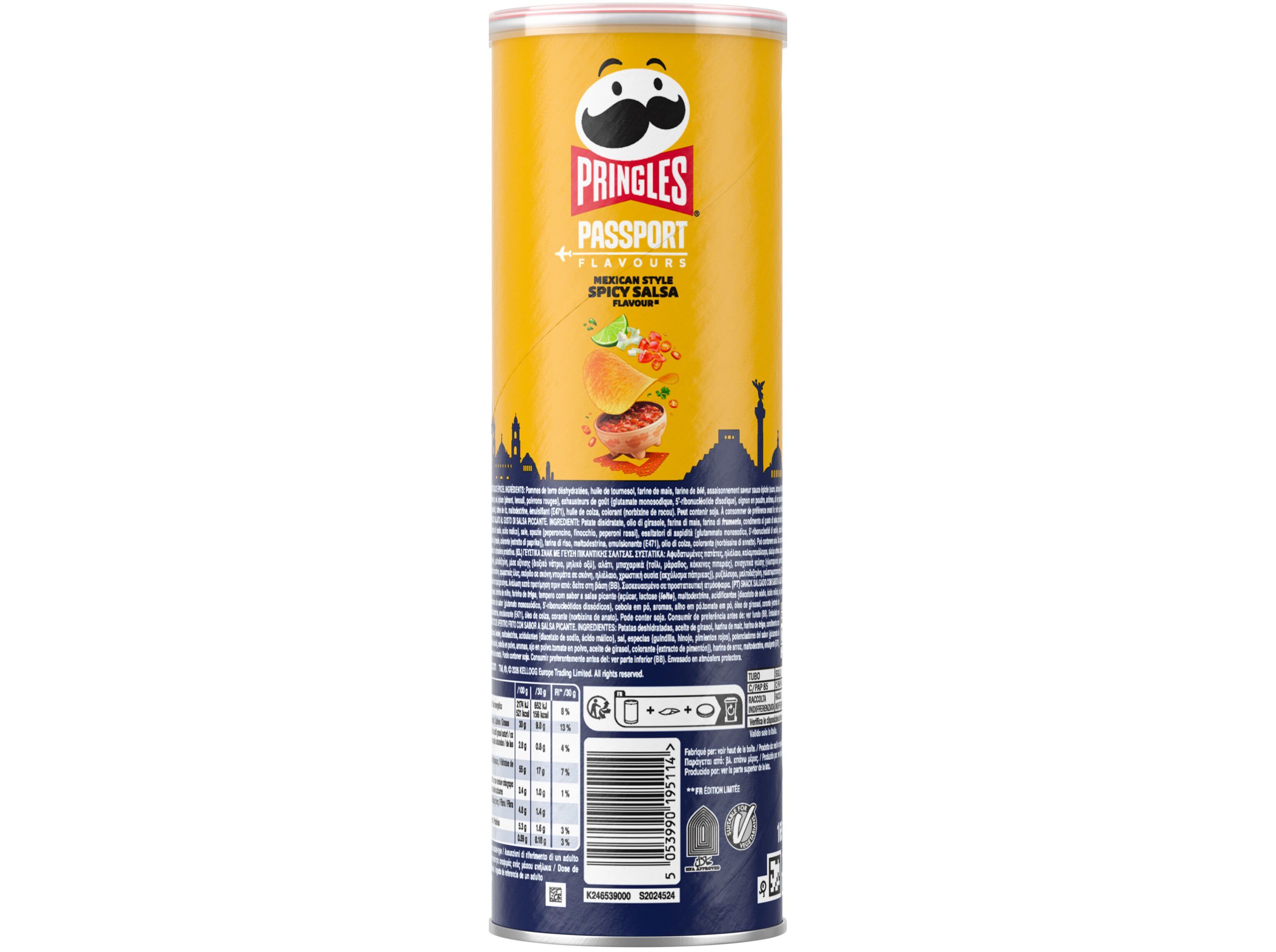 APERITIVO PRINGLES MEXICAN STYLE SPICY SALSA 165G image number 1