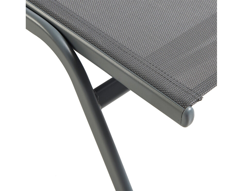 ESPREGUI&Ccedil;ADEIRA GARDENSTAR METAL E TEXTILENE CINZENTO 173X54X50CM image number 1