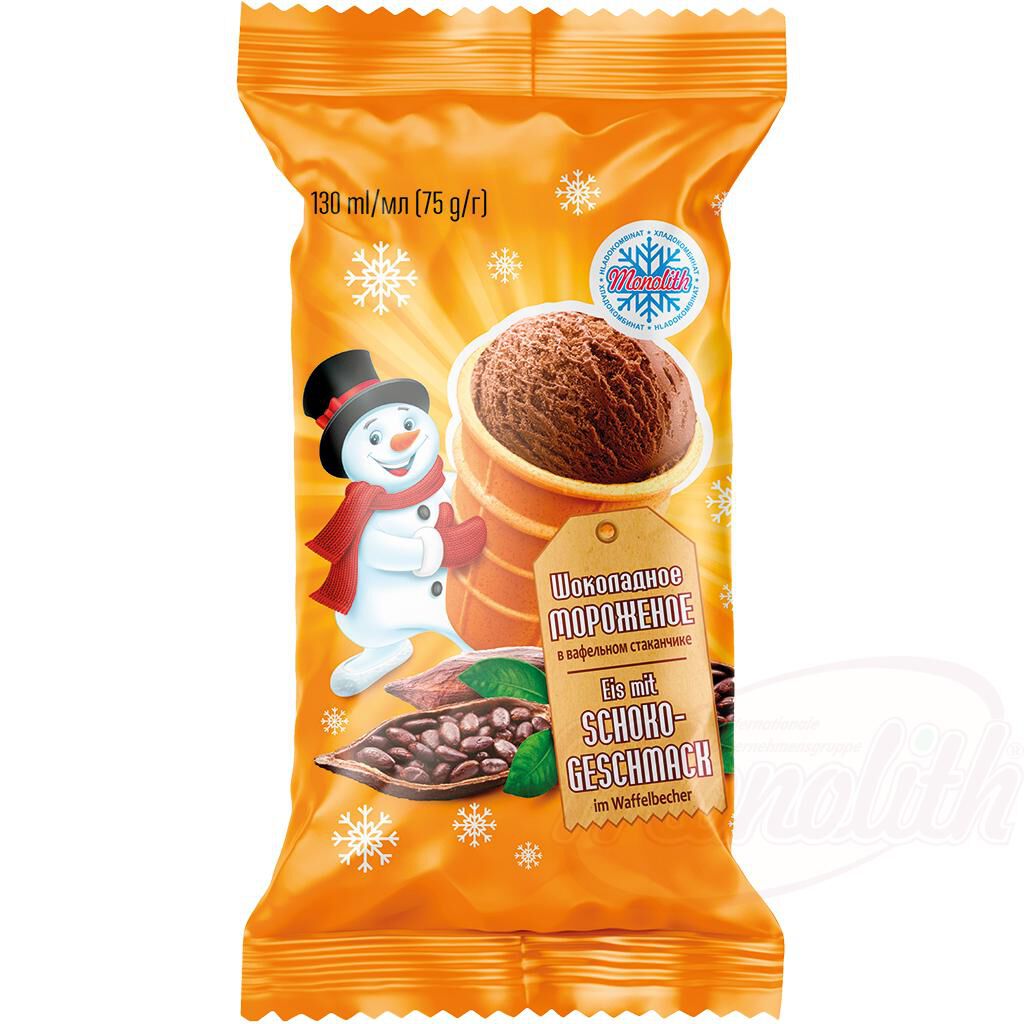 GELADO MONOLITH PLOMBIR CHOCOLATE 130ML image number 1