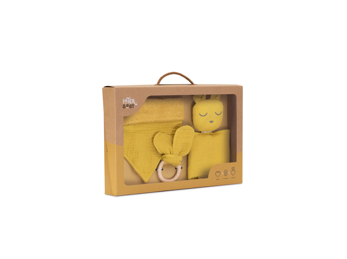 CONJUNTO INTERBABY DOUDOU+BABETE+MORDEDOR OCRE