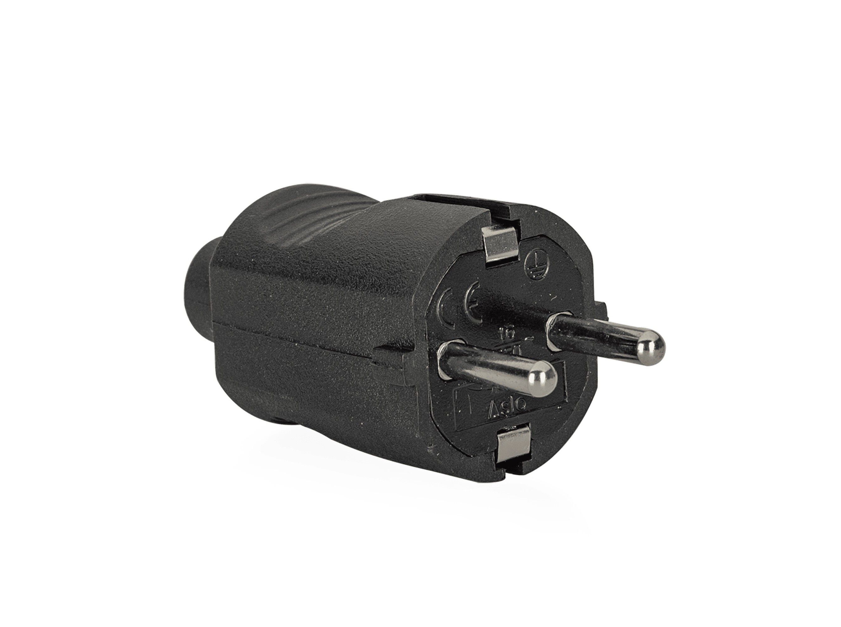FICHA MAC.SCHUKO BOR.10A ASLO PRETO IP20 16A 250V