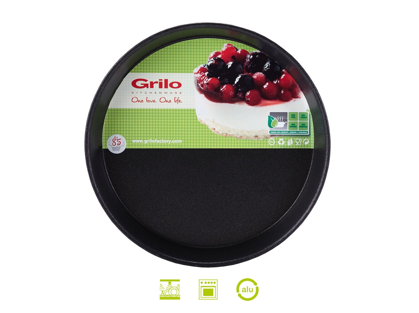 FORMA PARA BOLOS BAIXA PRETO GRILO 20CM