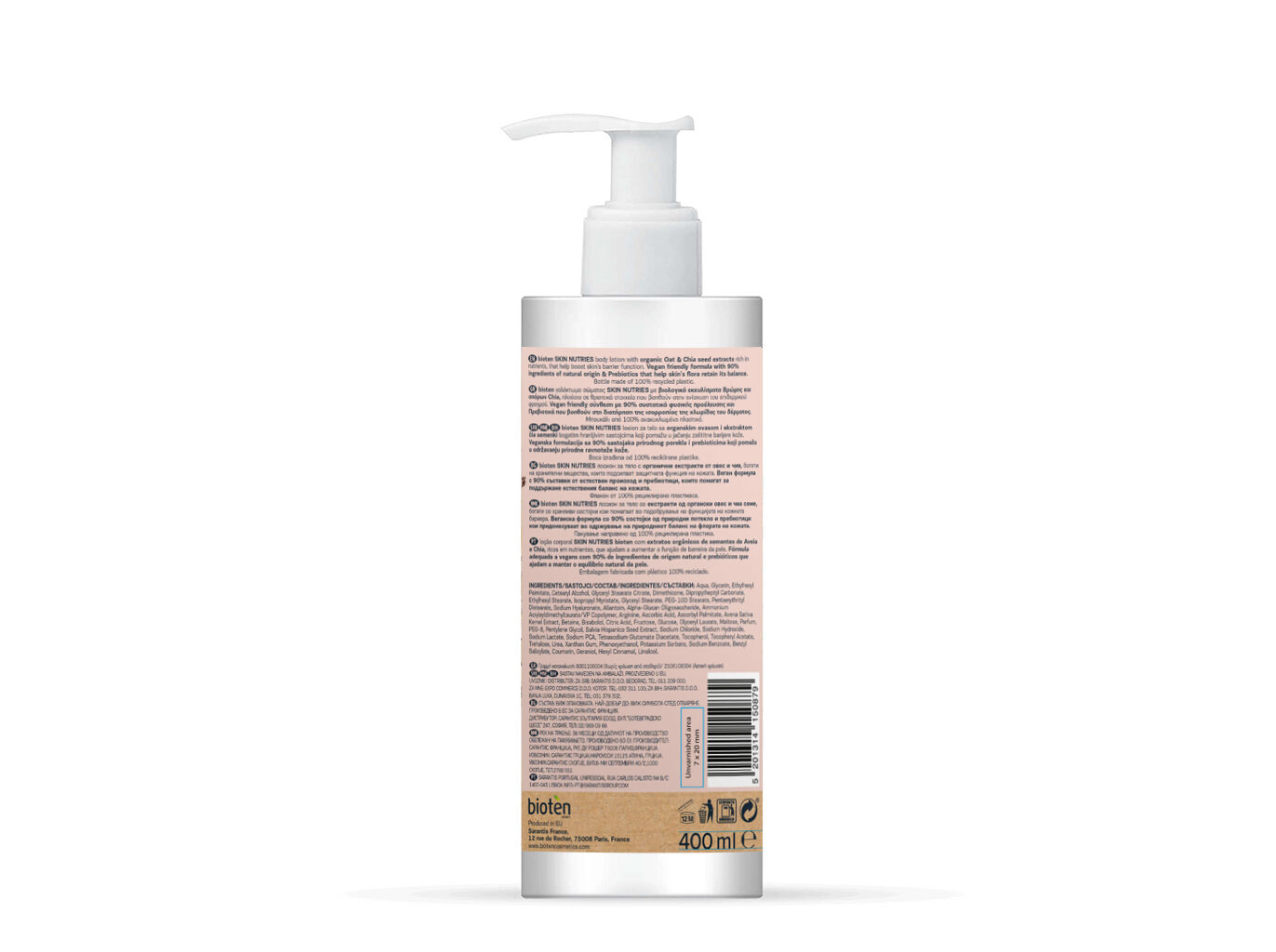 LO&Ccedil;&Atilde;O CORPO BIOTEN SKIN NUTRIES AVEIA E CHIA 400ML image number 1