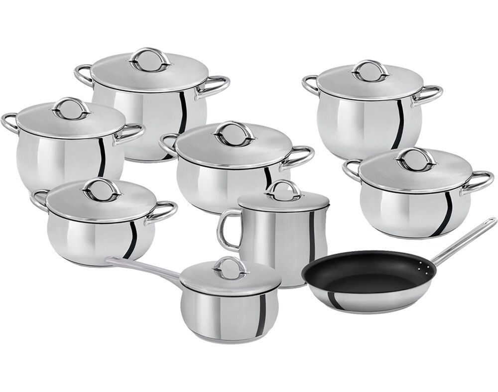 TREM COZINHA DE INDU&Ccedil;&Atilde;O 9 PE&Ccedil;AS DOMUS SILAMPOS EM INOX