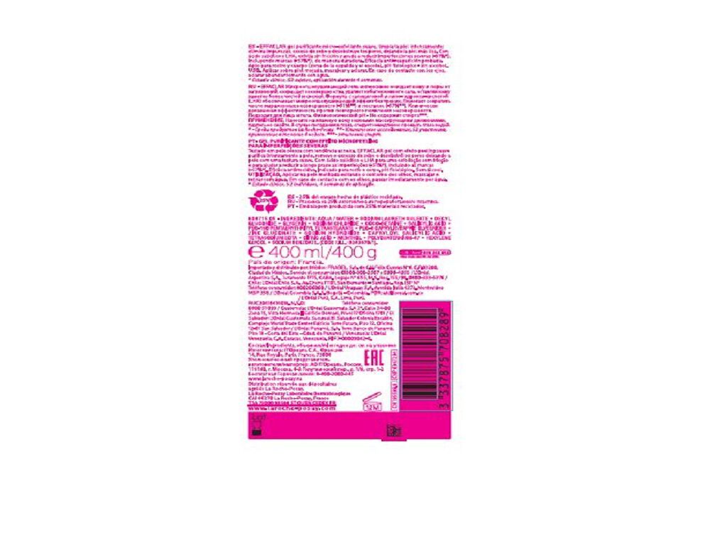 GEL LA ROCHE POSAY EFFACLAR DUO CLEAN 400ML image number 1