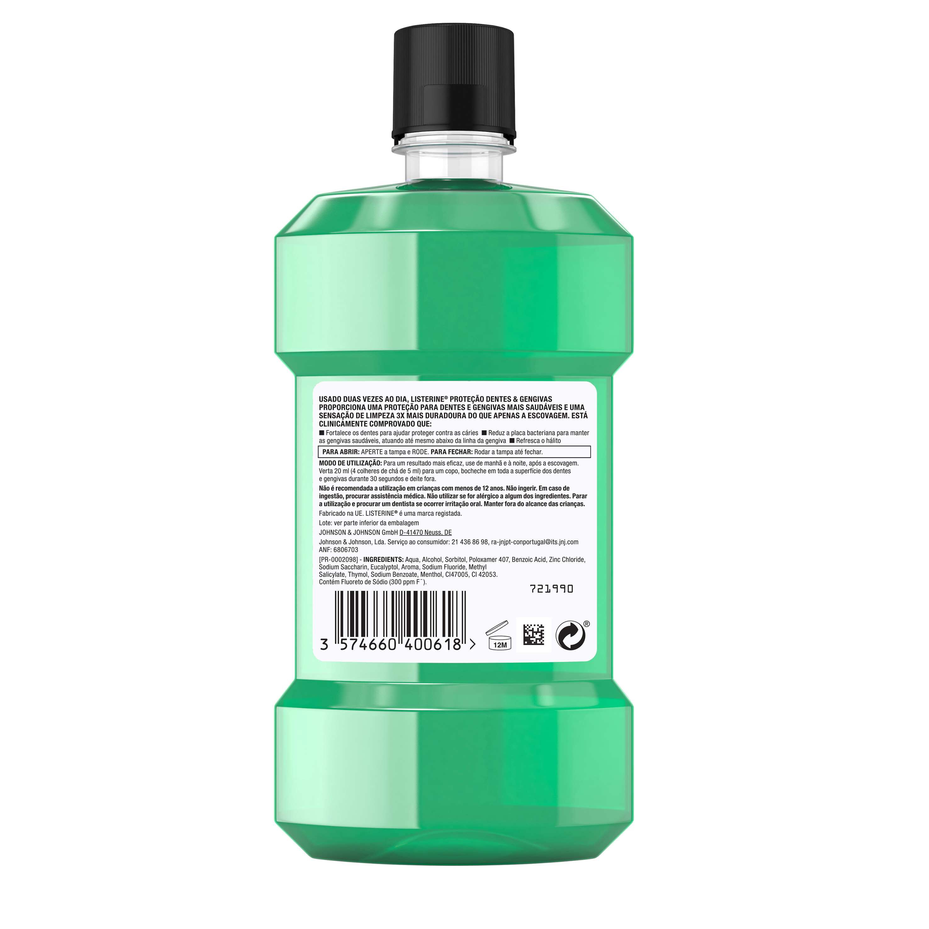 ELIXIR LISTERINE DENTES E GENGIVAS SUAVE 500ML image number 1