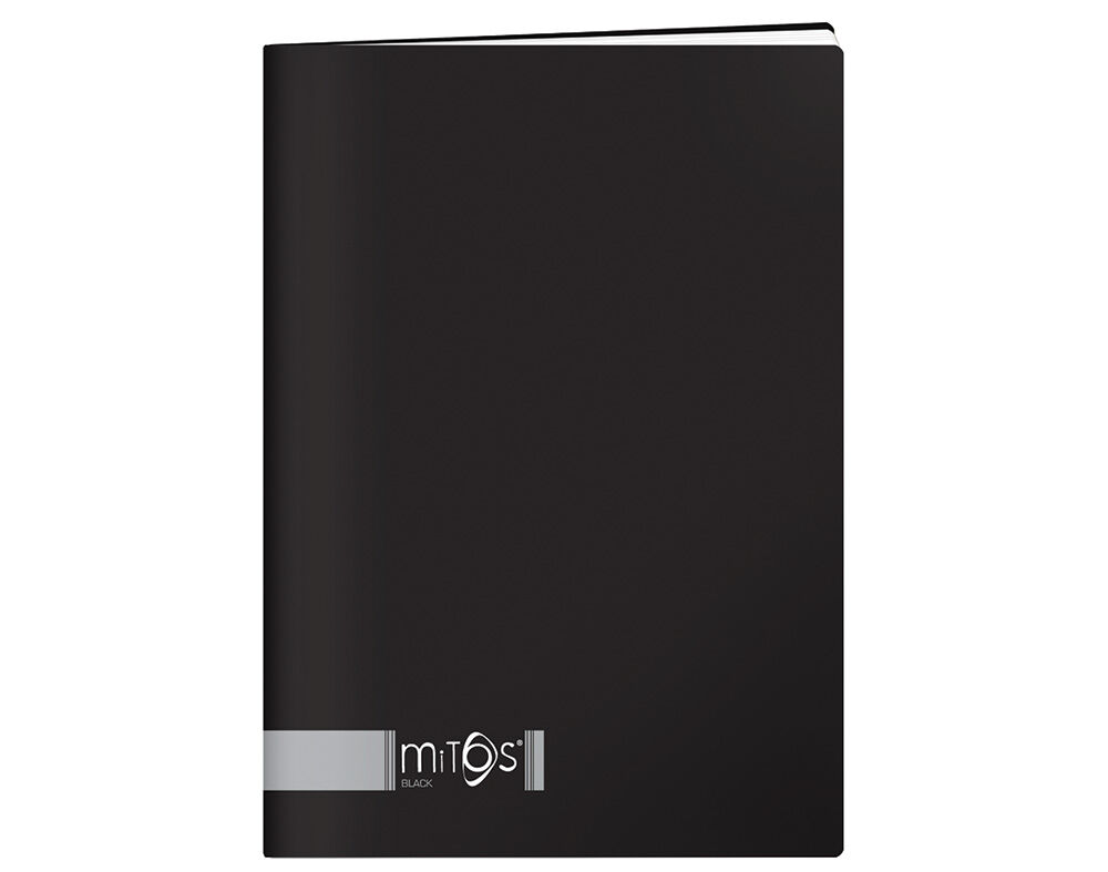 CADERNO AGRAFADO A4 QUADRICULADO MITOS PRETO 80 FOLHAS