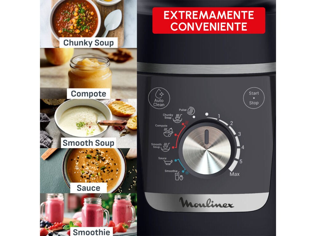 LIQUIDIFICADORA MOULINEX LM5768F0 BLENDFORCE COOK 1000 W 1.5 L image number 1