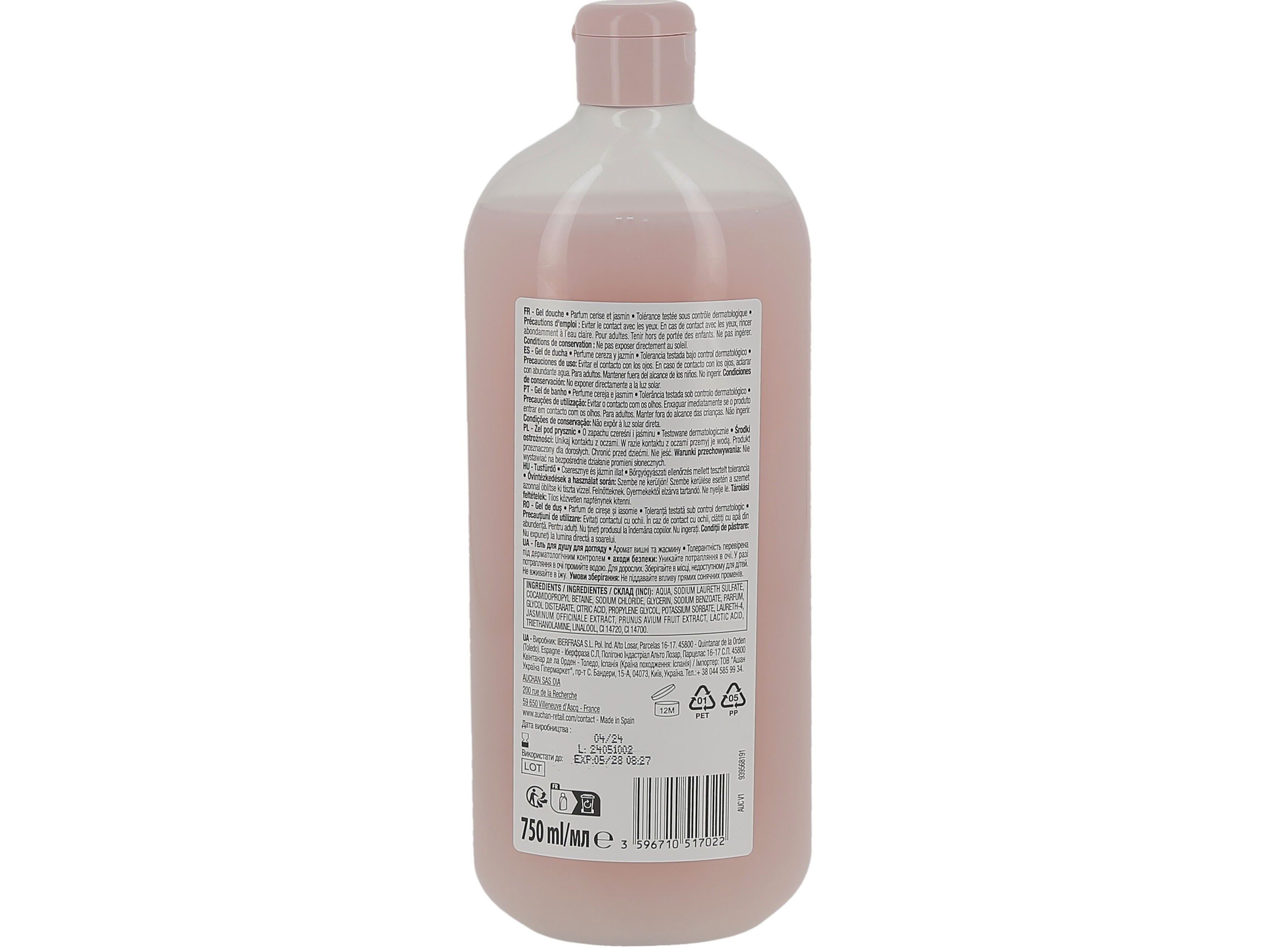 GEL BANHO COSMIA CEREJA E JASMIM 750ML image number 1