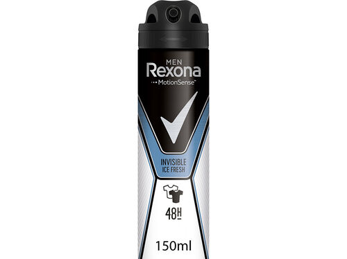 DEO REXONA MEN SPRAY INVISIBLE ICE 150ML image number 0