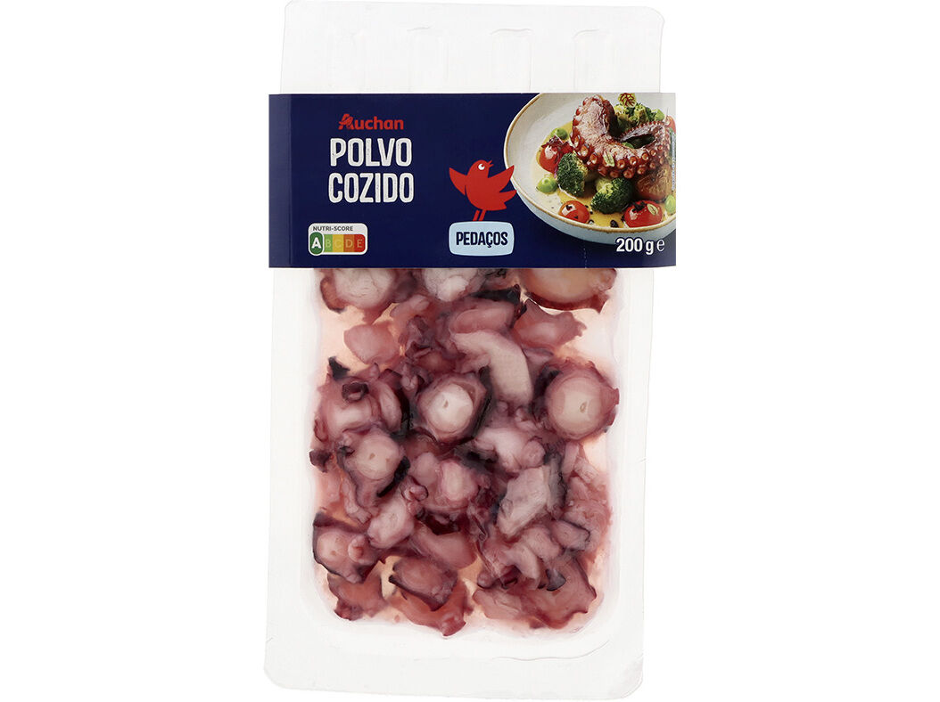 POLVO COZIDO PEDA&Ccedil;OS AUCHAN 200 G image number 0