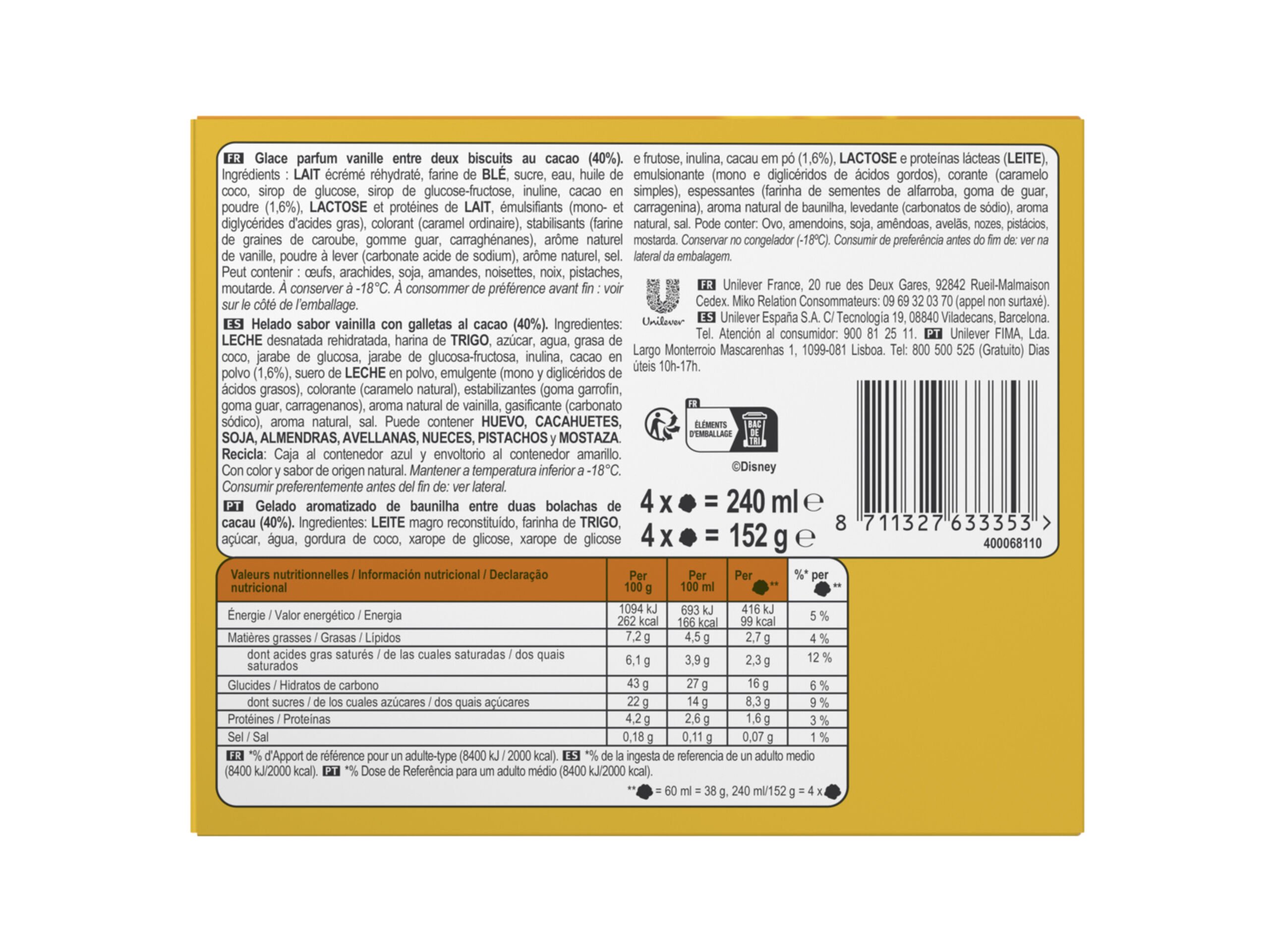 SANDWICH OL&Aacute; DISNEY LION KING 4X60ML image number 2