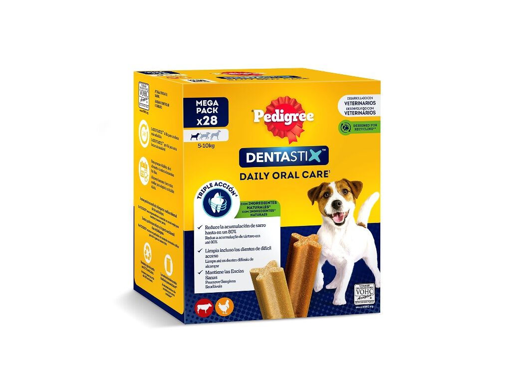 SNACKS PARA C&Atilde;O DENTASTIX PEDIGREE RA&Ccedil;A PEQUENA 440G 28 UNIDADES