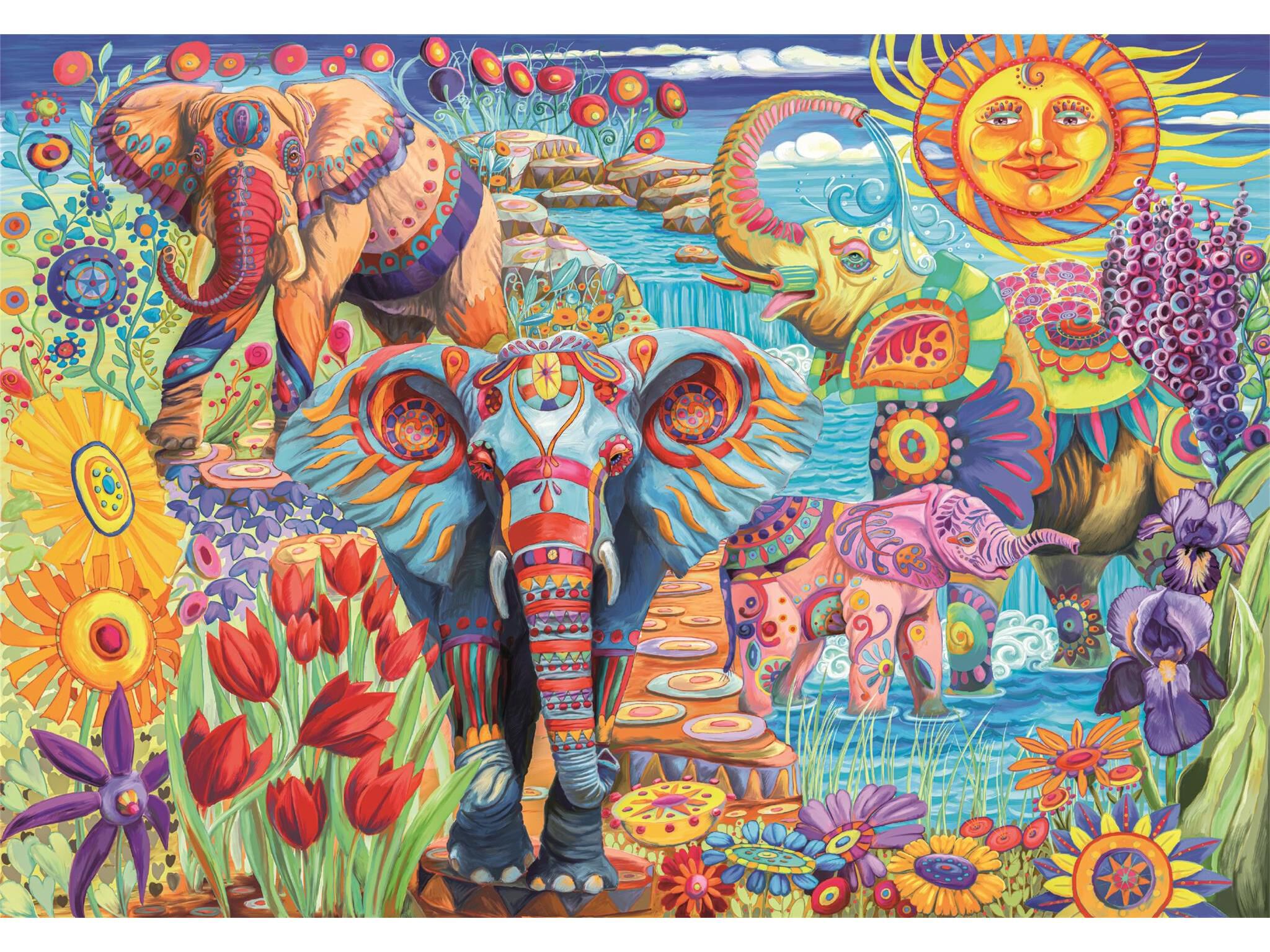 PUZZLE ELEFANTES CLEMENTONI 500 PE&Ccedil;AS image number 1