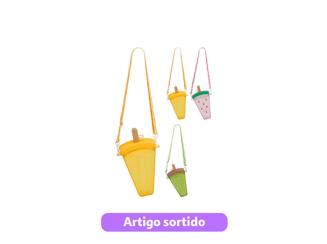 GARRAFA &Aacute;GUA COM AL&Ccedil;A FORMATO GELADO 320ML MODELOS SORTIDOS