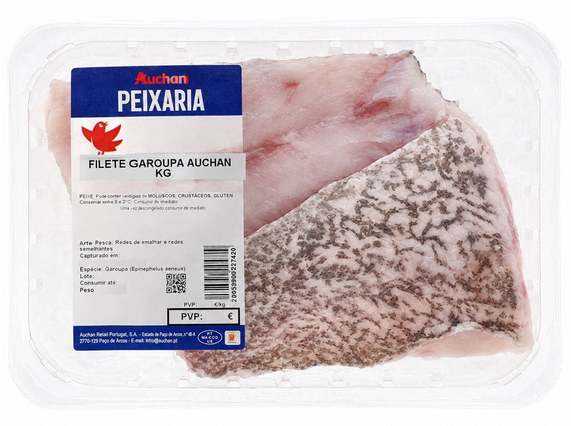 FILETE DE GAROUPA AUCHAN EMBALADO KG