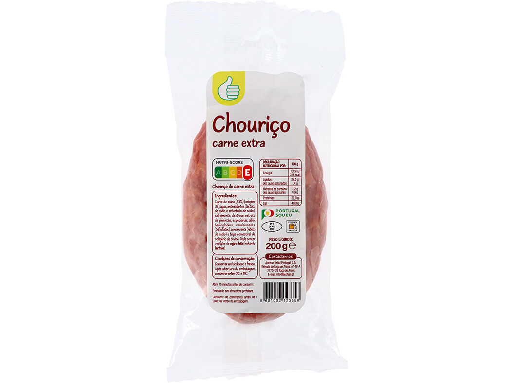 CHOURI&Ccedil;O CARNE EXTRA POLEGAR 200 G image number 0