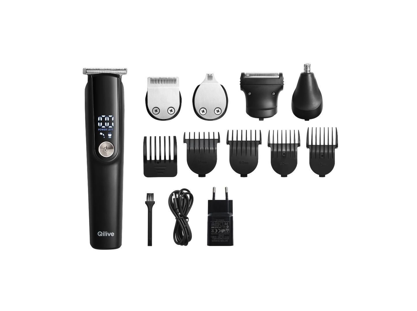 APARADOR DE BARBA QILIVE Q.7212 GROOMING SET 5 EM 1