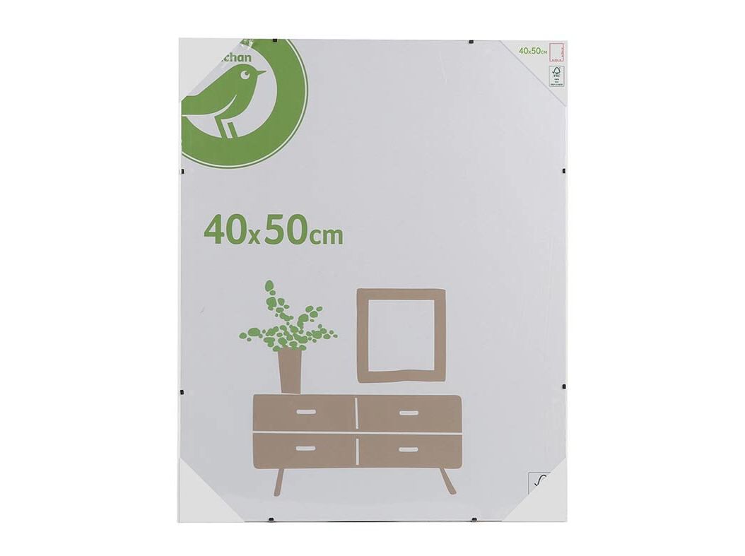 MOLDURA VIDRO AUCHAN ESSENCIAL BRANCO 40X50CM