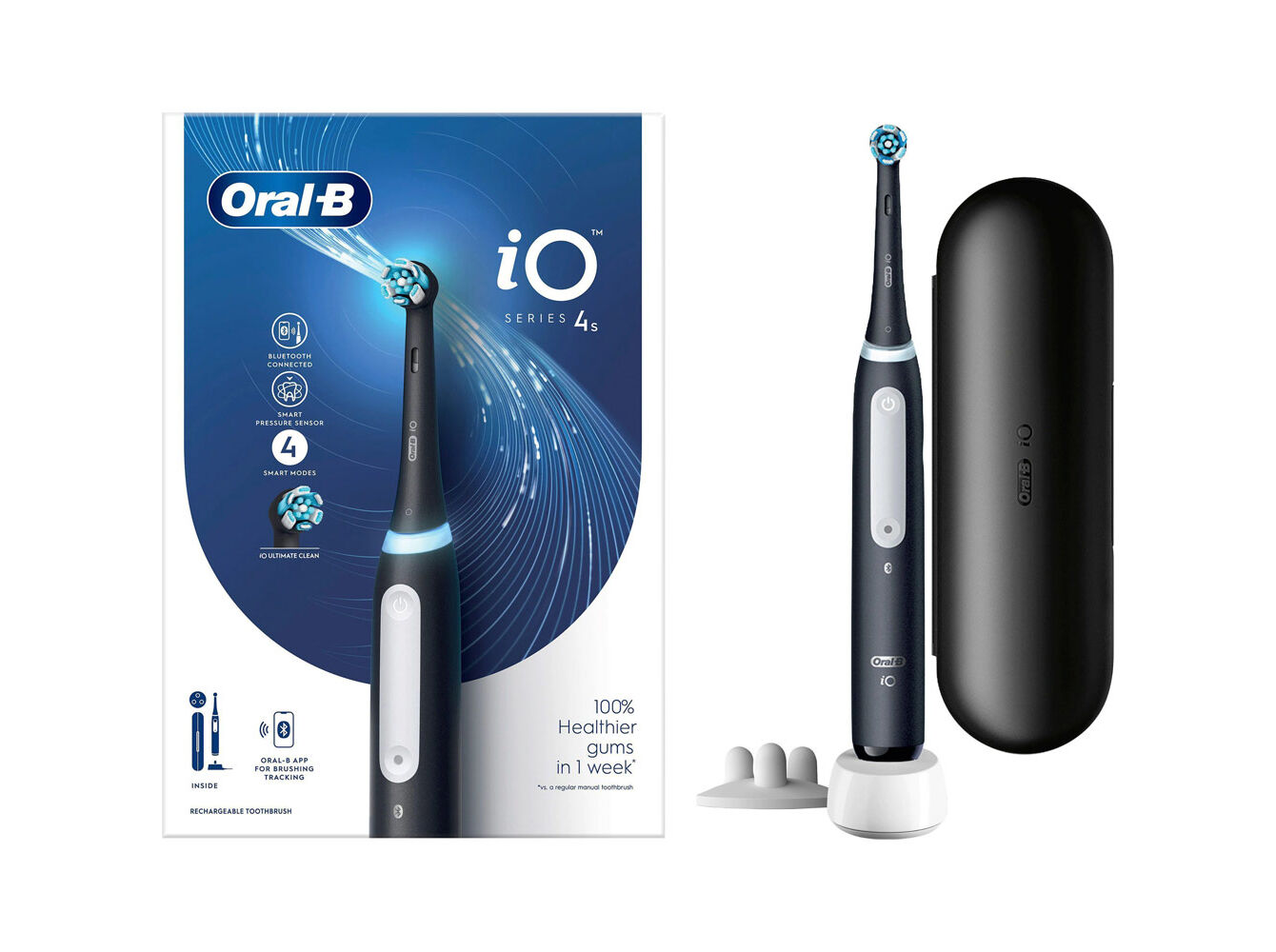 ESCOVA DE DENTES EL&Eacute;TRICA ORAL-B IO 4 S PRETA