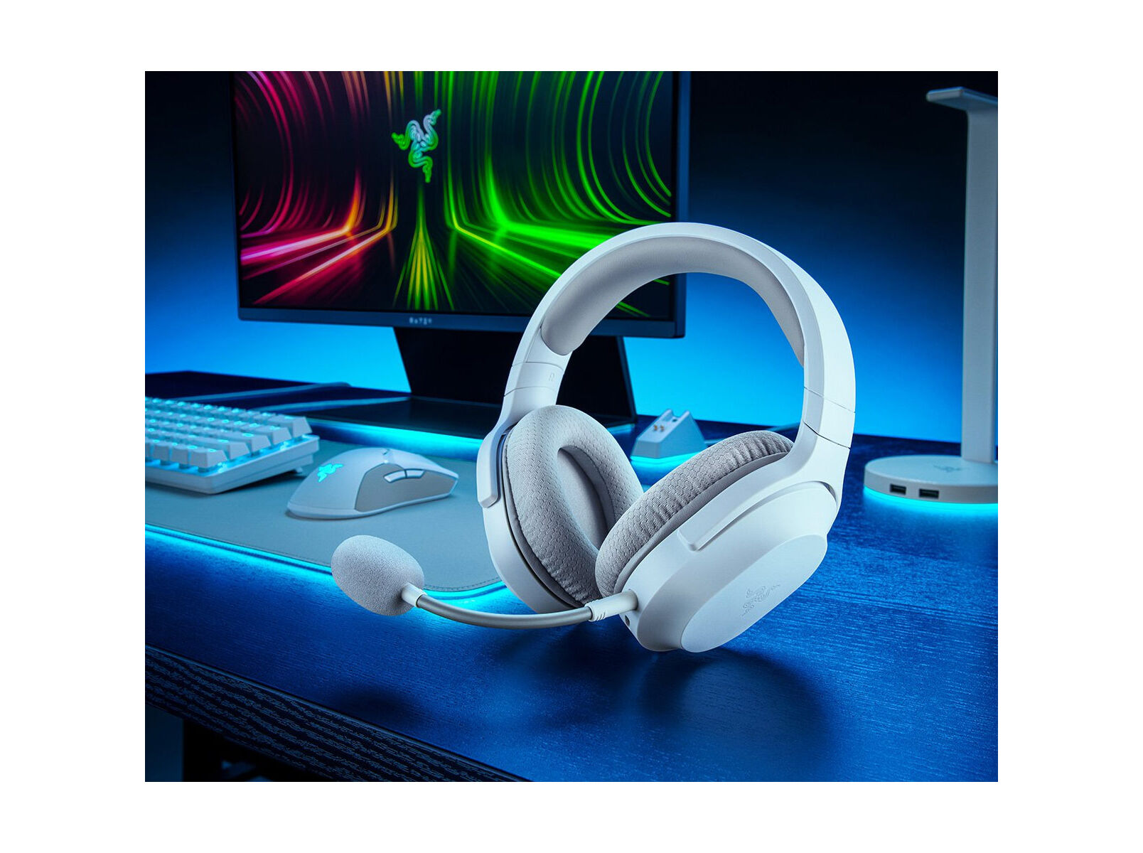 AUSCULTADORES GAMING RAZER BARRACUDA X MERCURY WHITE WIRELESS image number 5