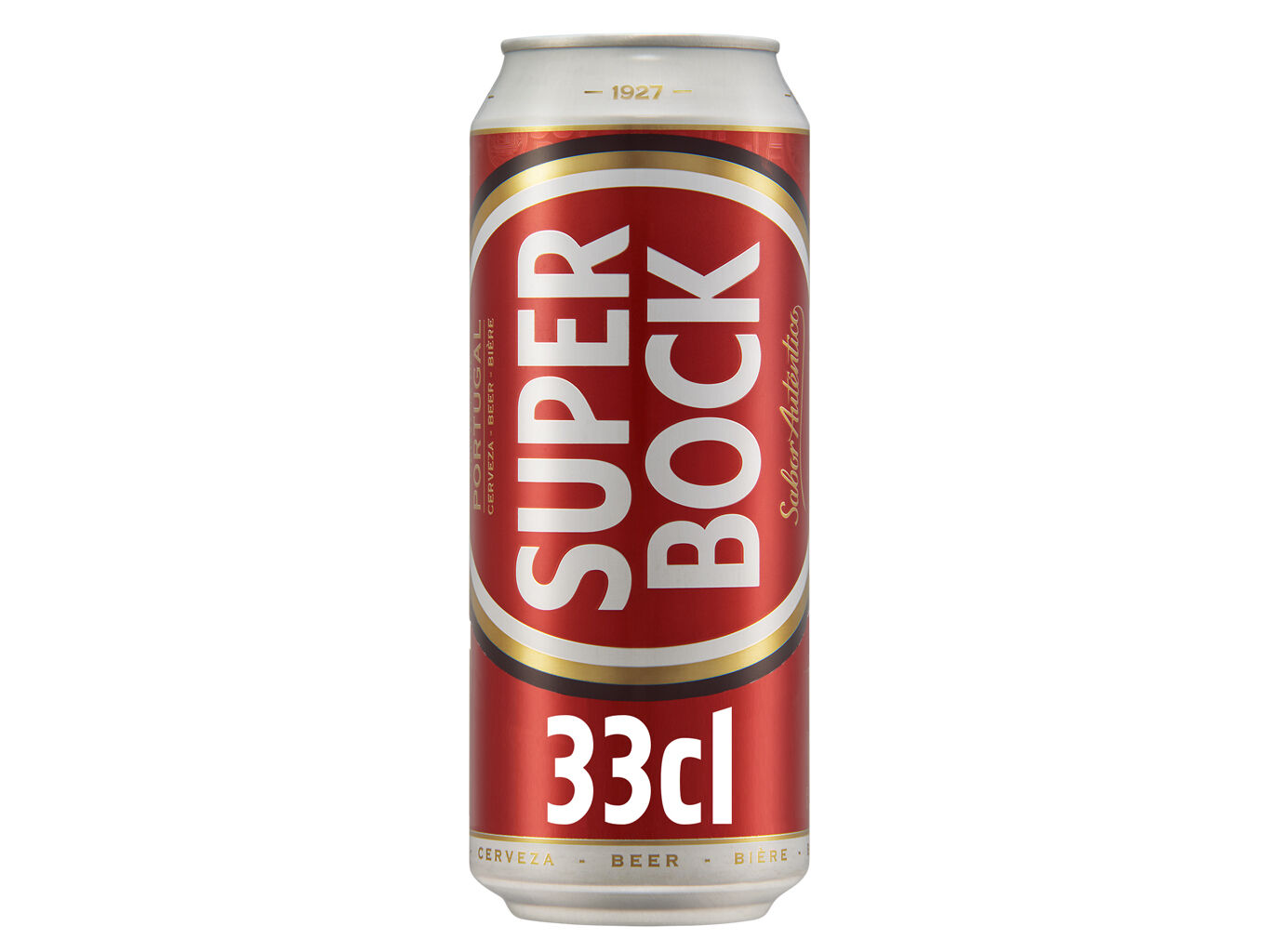 CERVEJA SUPER BOCK COM &Aacute;LCOOL LATA 0.33L