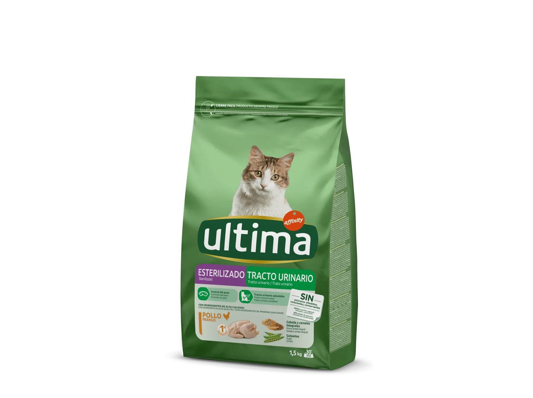 RA&Ccedil;&Atilde;O PARA GATO ULTIMA ESTERILIZADO TRATO URIN&Aacute;RIO COM FRANGO 1.5KG