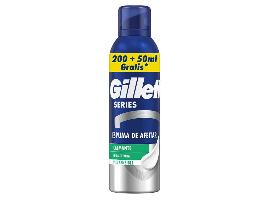 ESPUMA DE BARBEAR SERIES PELE SENSIVEL COM ALO&Eacute; VERA GILLETTE 250 ML