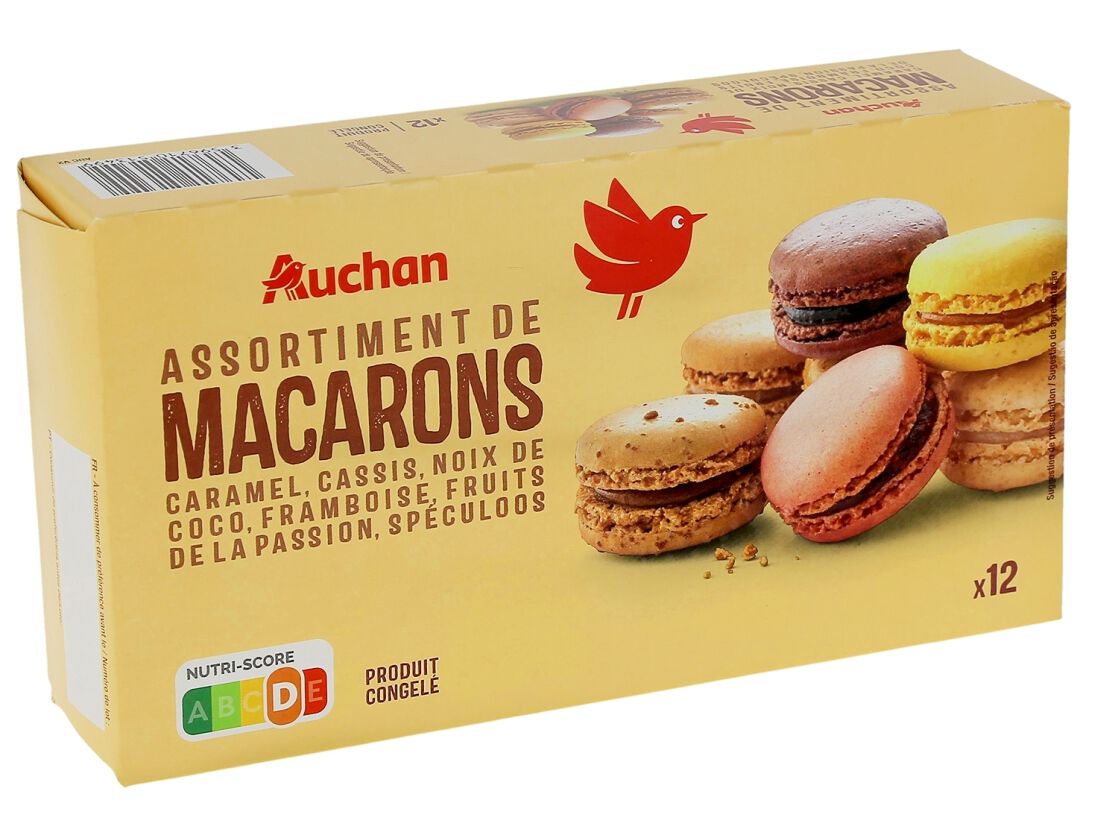 MACARONS AUCHAN SORTIDOS 12UN 154G image number 1