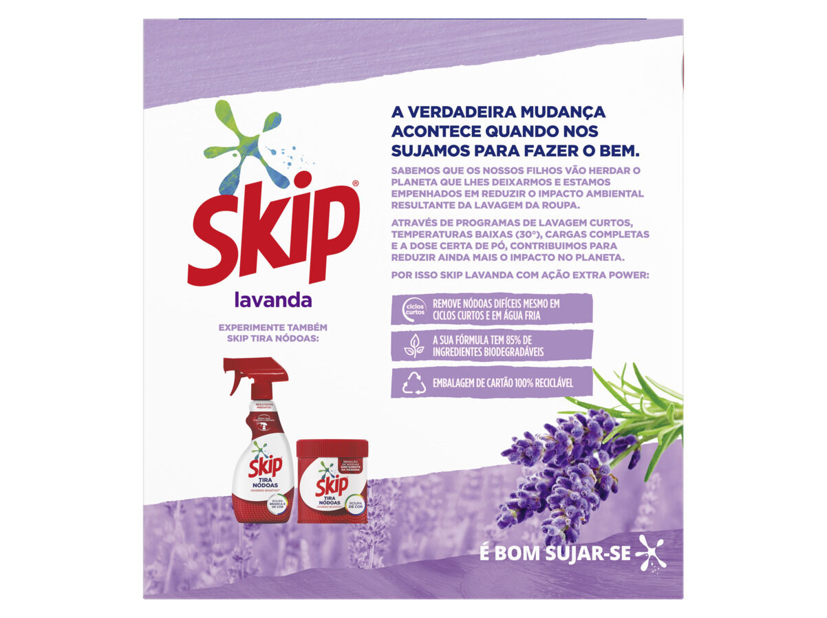 DETERGENTE ROUPA M&Aacute;QUINA P&Oacute; SKIP LAVANDA 52D image number 1