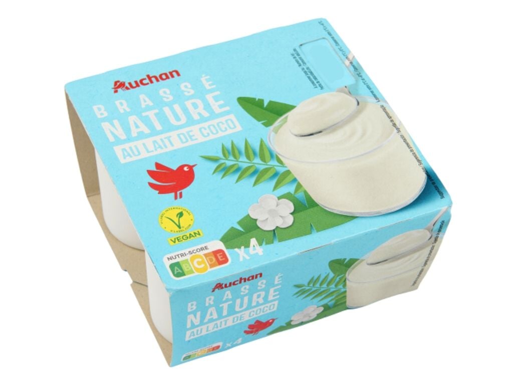 COCOGURTE NATURAL AUCHAN 4X100G image number 0