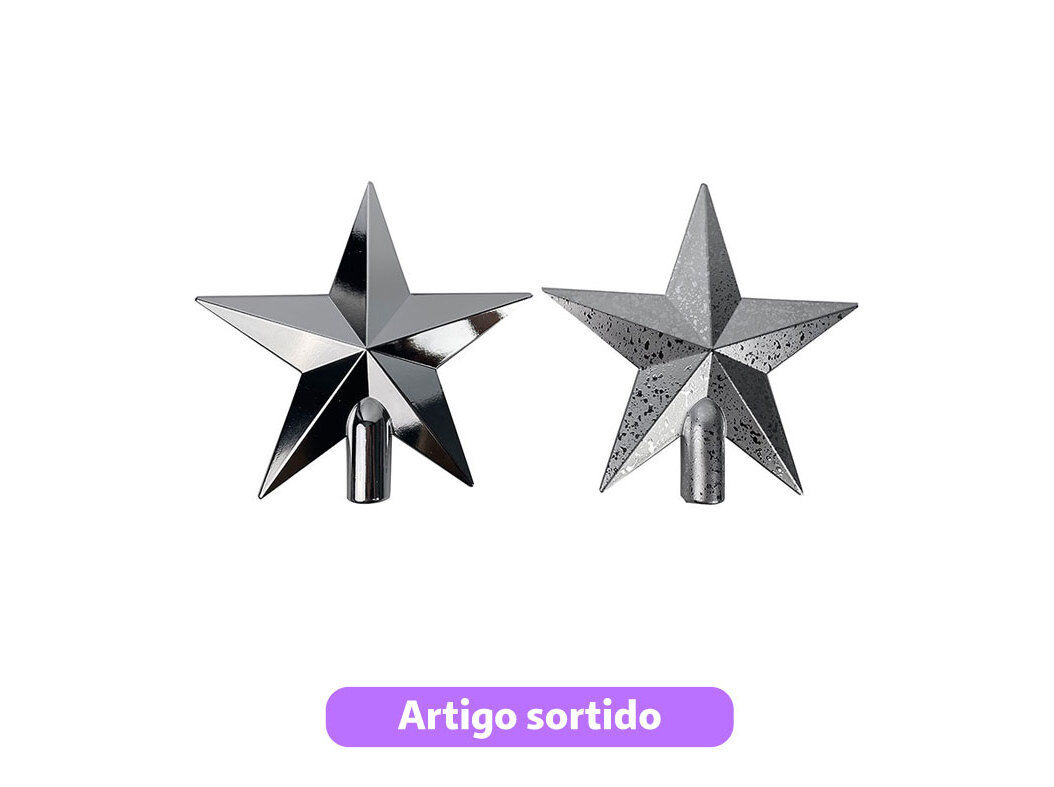 TERMINAL &Aacute;RVORE NATAL ACTUEL PRATEADO 20CM MODELOS SORTIDOS image number 0