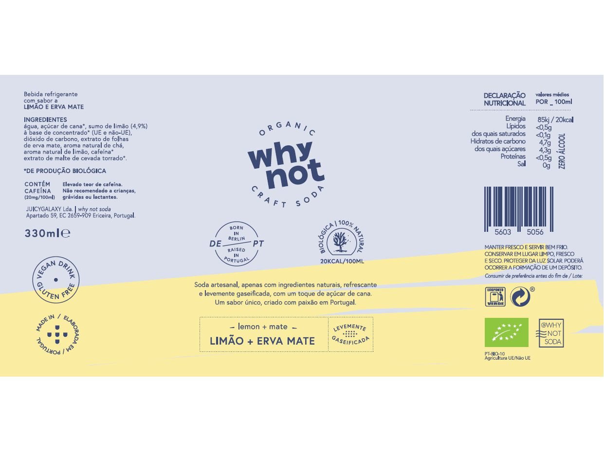 CRAFT SODA WHY NOT LIM&Atilde;O E MATE BIO 33CL image number 1