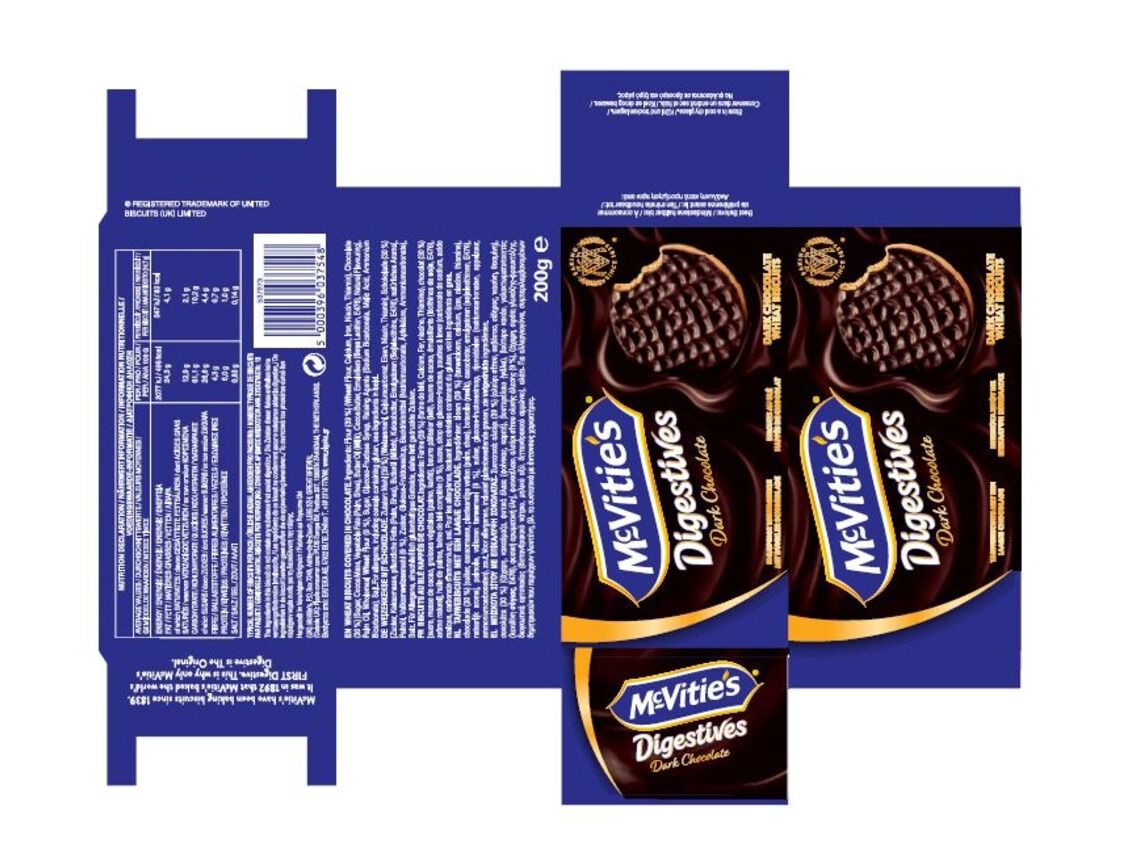 BOLACHAS DIGESTIVAS MCVITIE'S CHOCOLATE NEGRO 200 G image number 1