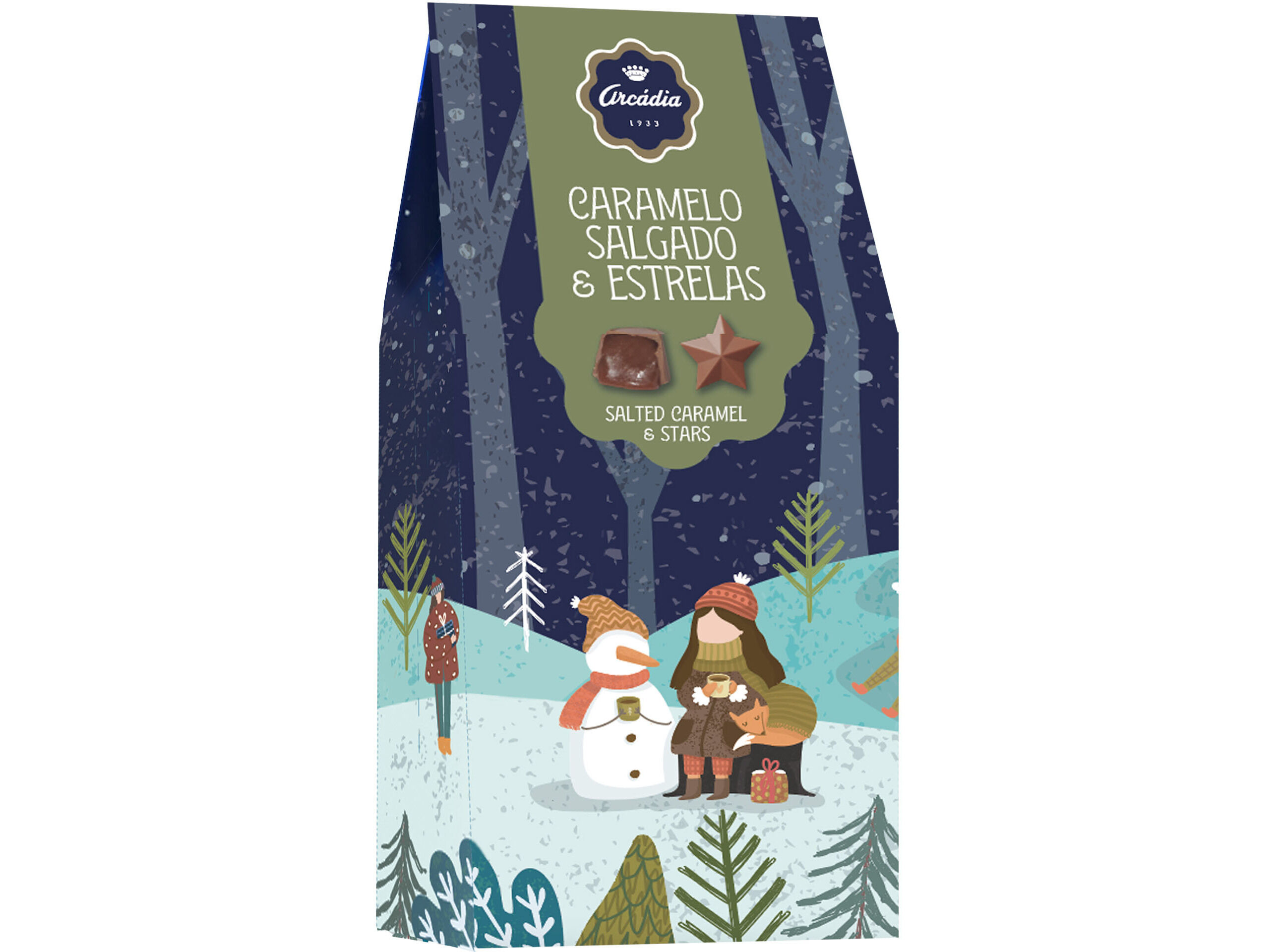 BOMBONS SORTIDOS ARC&Aacute;DIA CARAMELO SALGADO E ESTRELAS 100G