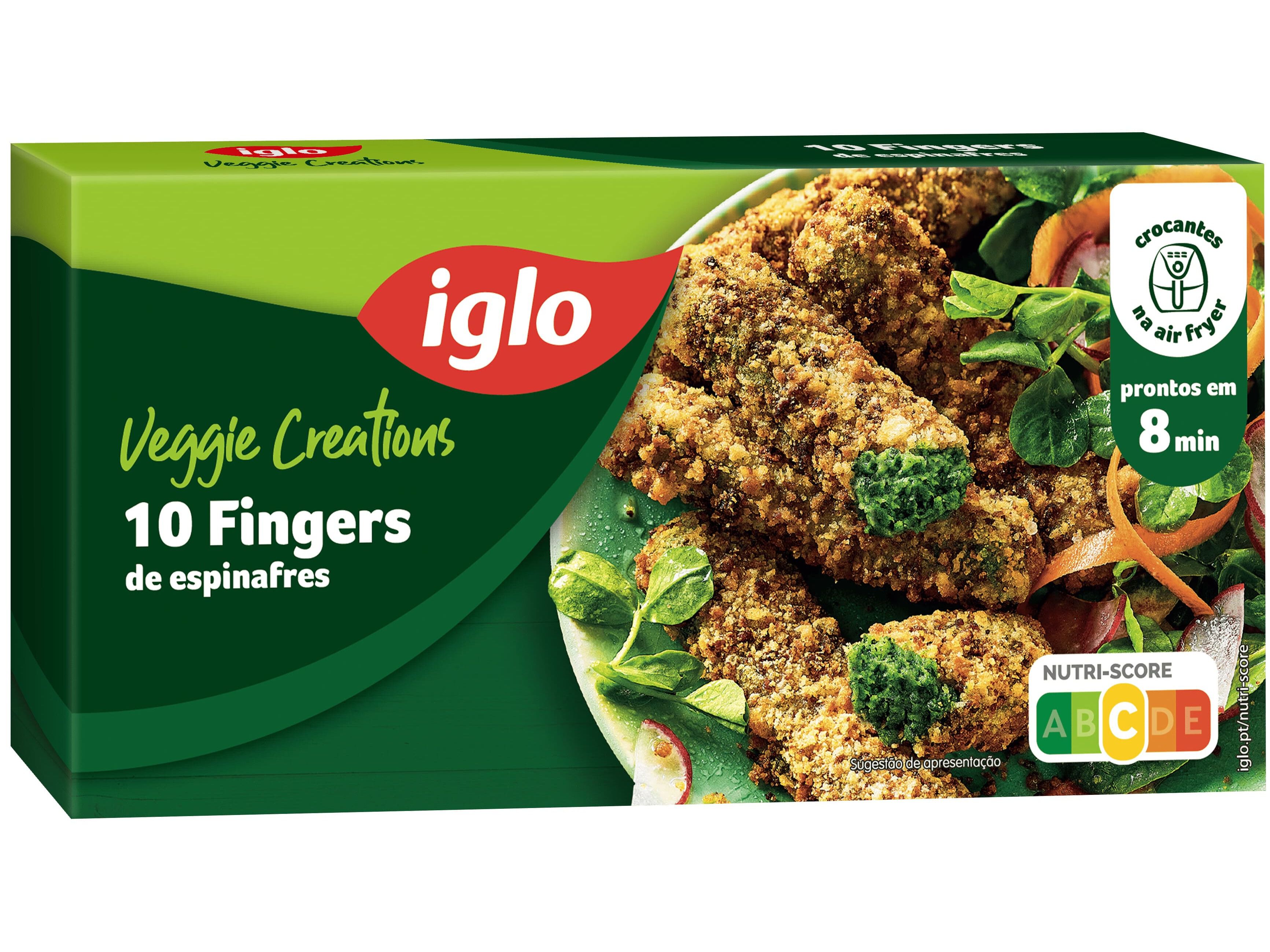 DOURADINHOS IGLO GREEN CUISINE ESPINAFRES 10UN 284G image number 0