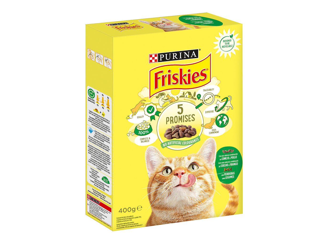 RA&Ccedil;&Atilde;O PARA GATO FRISKIES COM COELHO E FRANGO 400G