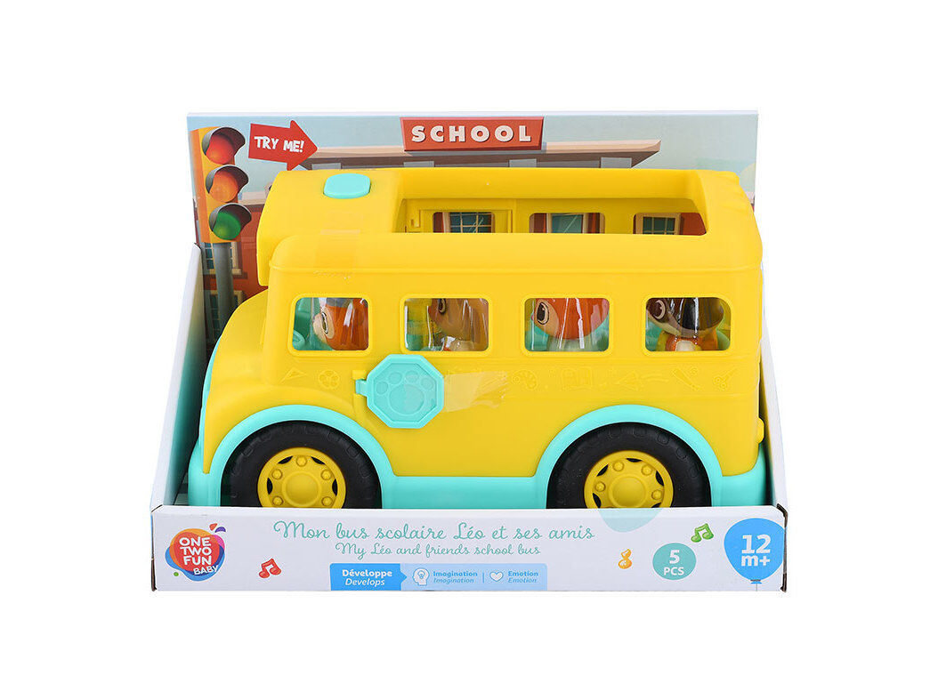 AUTOCARRO ESCOLAR ONE TWO FUN LEO E AMIGOS
