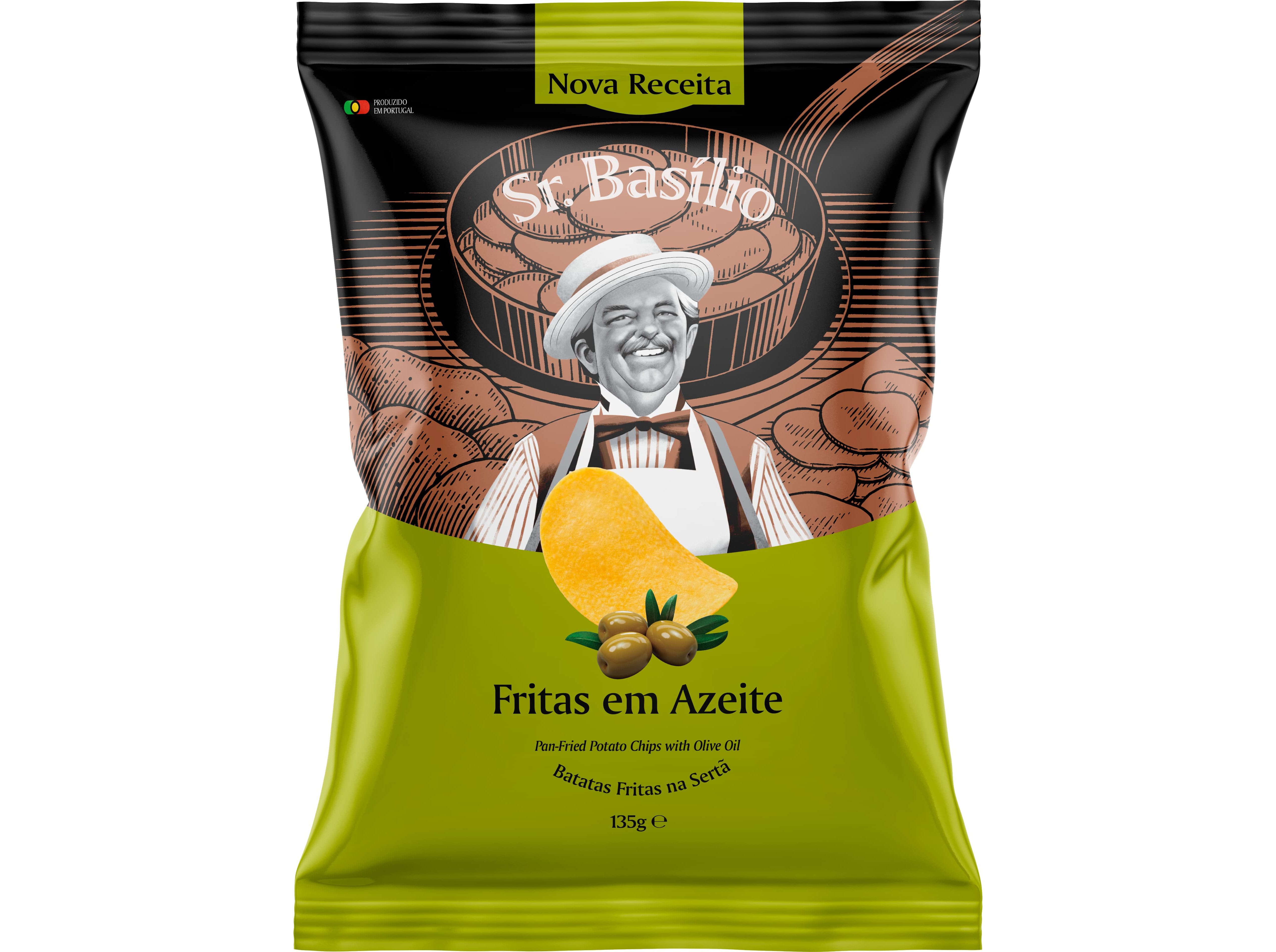 BATATAS SR.BAS&Iacute;LIO FRITAS BF LISA AZEITE 135G