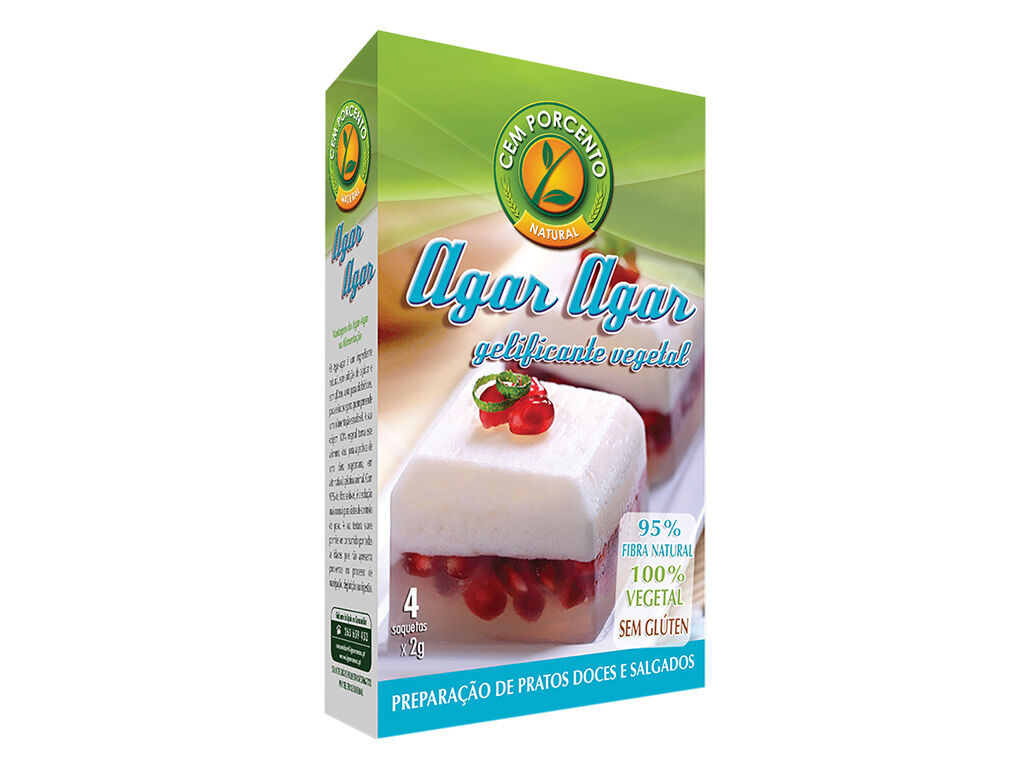 GELIFICANTE CEM PORCENTO NATURAL AGAR AGAR 8G image number 0